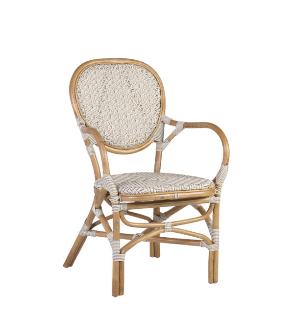 Sillón bistro blanco 60*62*94