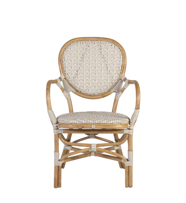 Sillón bistro blanco 60*62*94