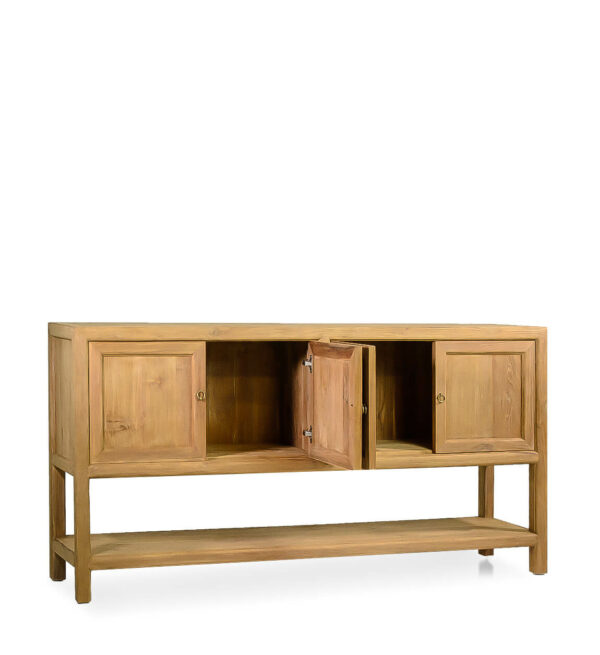 Bufet merida teka 4 puertas 1 estante 180*40*90