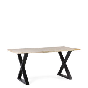Mesa comedor natural pata ‘x’ top 3 cm 160*90*76 Mesa comedor natural pata ‘x’ top 3 cm 160*90*76