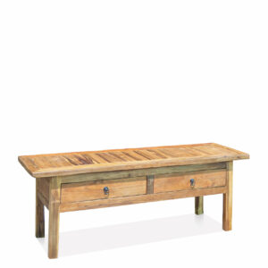 Mesa centro teka rústica 2 cajones 130*40*50 Mesa centro teka rústica 2 cajones 130*40*50
