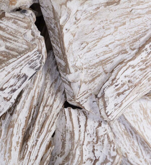 Decoración pared madera blanca 120*10*120
