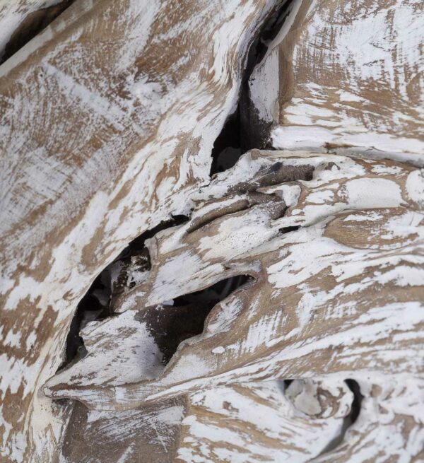 Decoración pared madera blanca 80*10*80