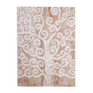Decoración pared árbol tallado blanco 90*3*120 Decoración pared árbol tallado blanco 90*3*120