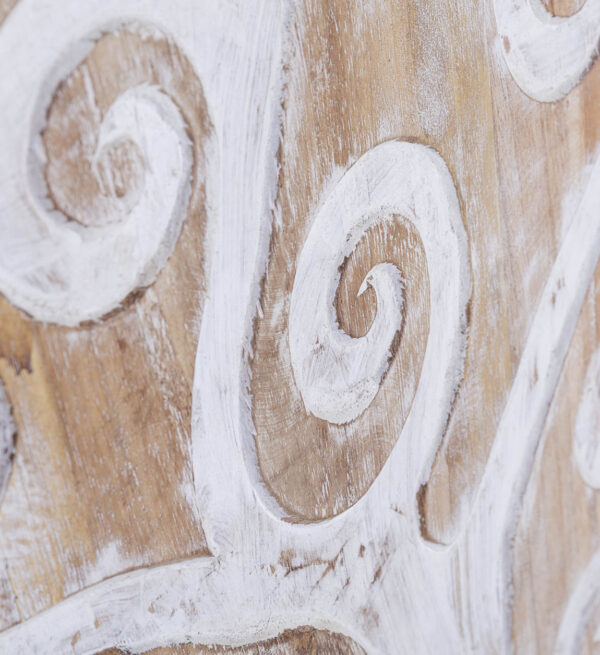 Decoración pared árbol tallado blanco 90*3*120