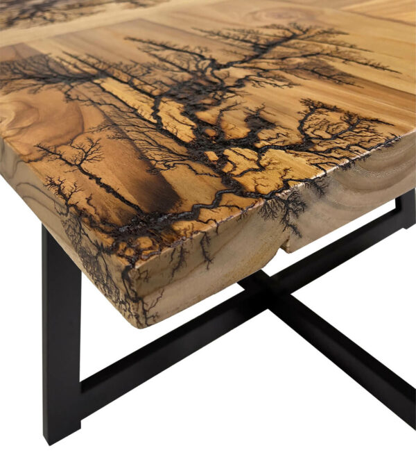 Mesa centro teka motivo negro 70*70*45
