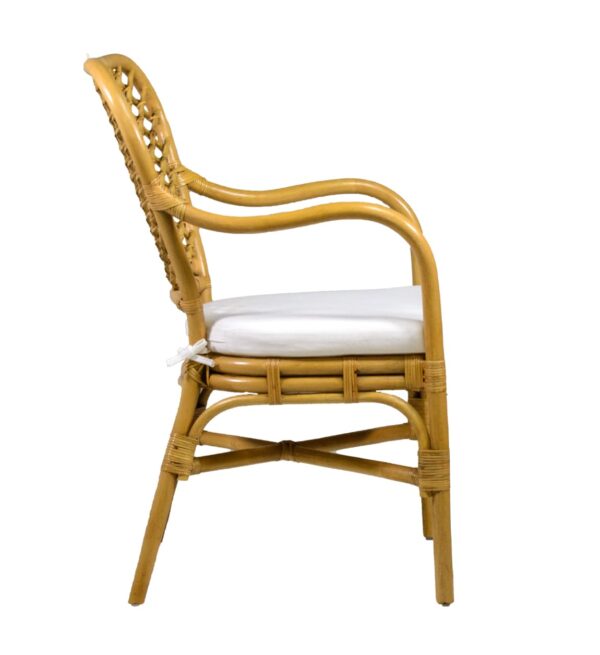 Sillón bistro rattan con cojín 56*64*95