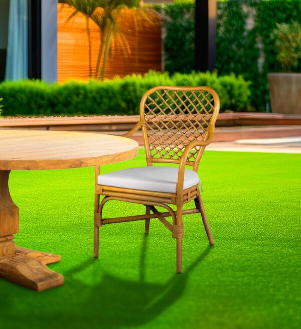 Sillón bistro rattan con cojín 56*64*95
