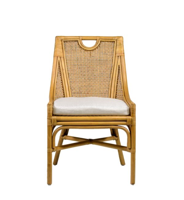 Silla bistro rattan con cojín 56*62*90