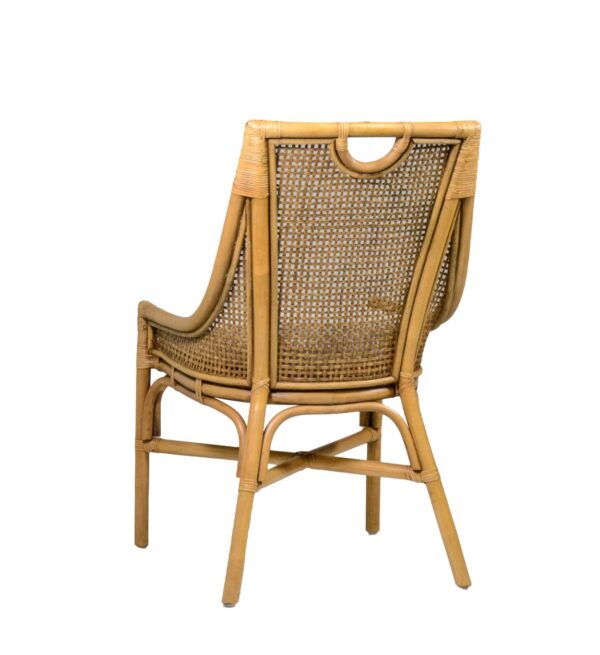Silla bistro rattan con cojín 56*62*90