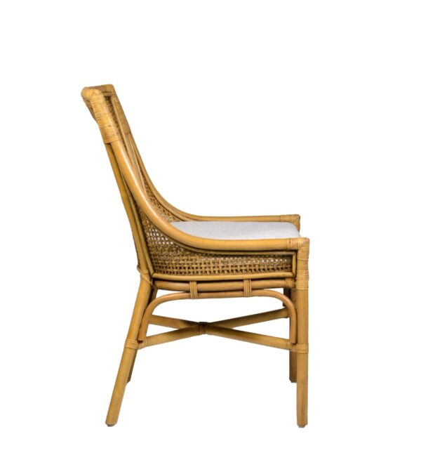 Silla bistro rattan con cojín 56*62*90