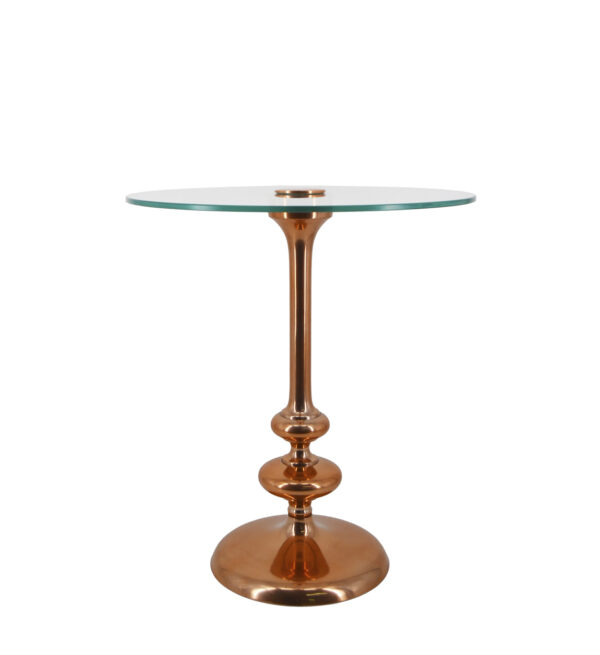 Mesita auxiliar malta con cristal 50*50*56