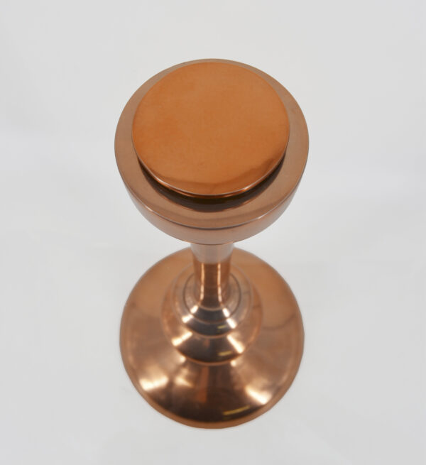 Mesita auxiliar malta con cristal 50*50*56