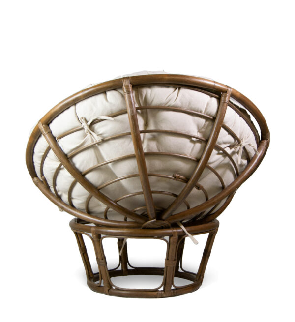 Sillón papasan rattan con cojín 100*100*75