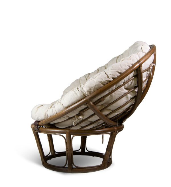 Sillón papasan rattan con cojín 100*100*75