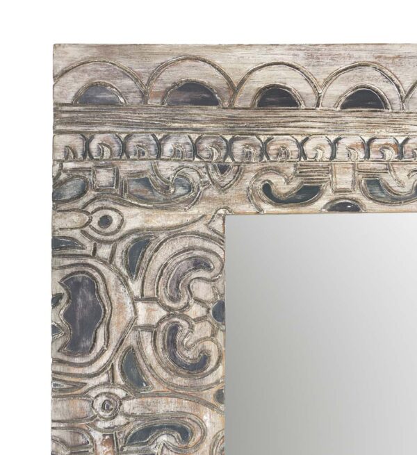 Espejo ethnic tallado gris 80*4*100
