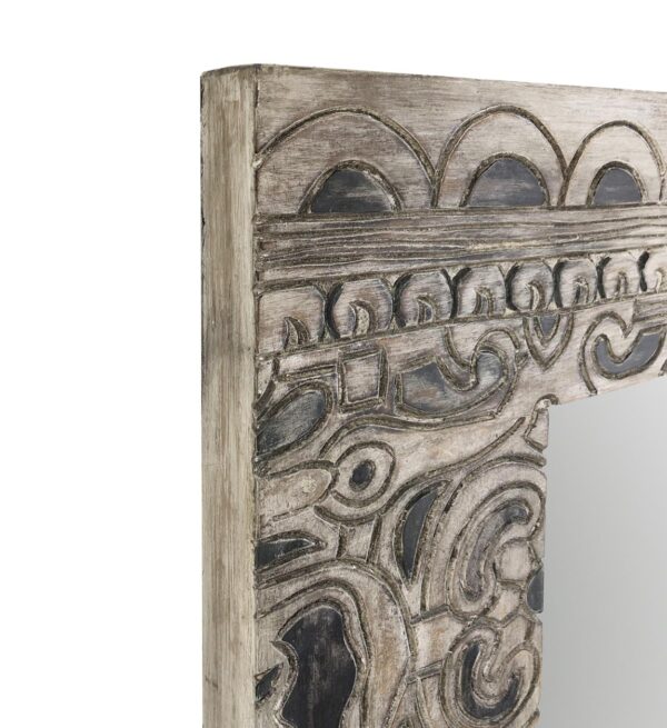 Espejo ethnic tallado gris 80*4*100