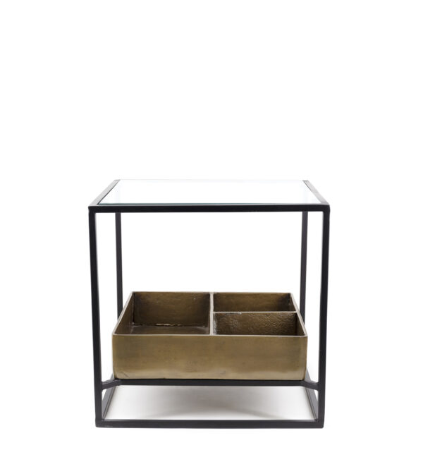 Mesa auxiliar antique bandeja 42*42*40