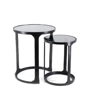 Mesa auxiliar antique cristal negro s/2 40*40*48 / 30*30*40 Mesa auxiliar antique cristal negro s/2 40*40*48 / 30*30*40