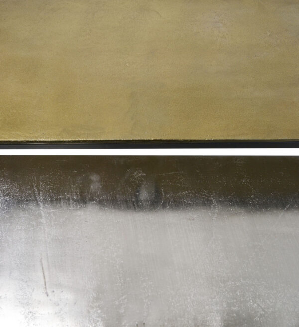 Consolas antique bronce y plata s/2 120*25*80 / 100*25*70