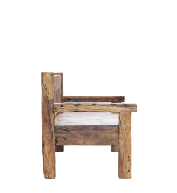 Banco madera reciclada via tren 208*80*95