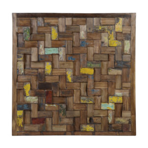 Panel trozos madera multicolor 80*3*80 Panel trozos madera multicolor 80*3*80