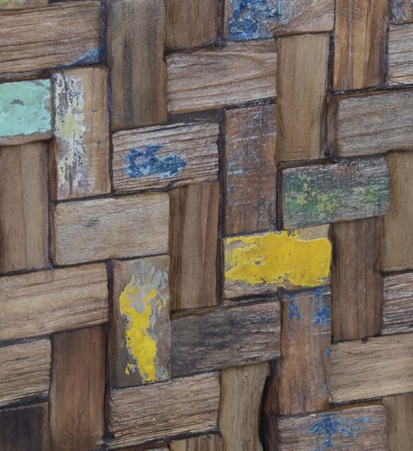 Panel trozos madera multicolor 80*3*80