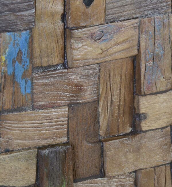 Panel trozos madera multicolor 80*100