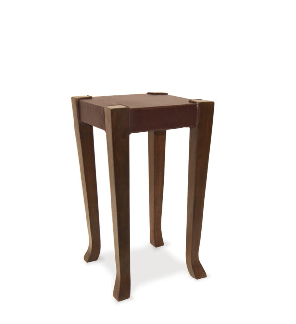 Mesita auxiliar piel s/2 37*37*65 / 24*24*56