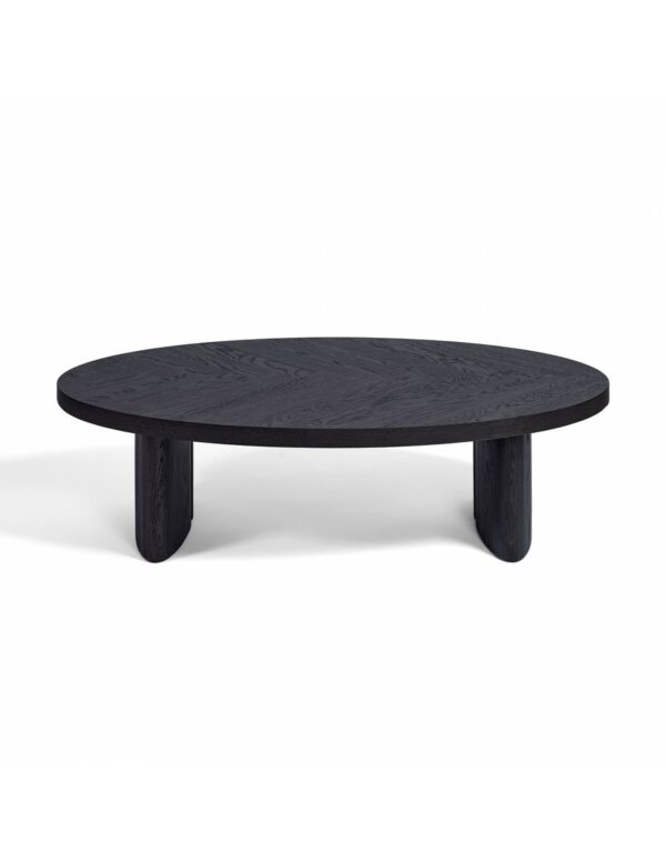 Mesa de centro ovalada roble black-brown