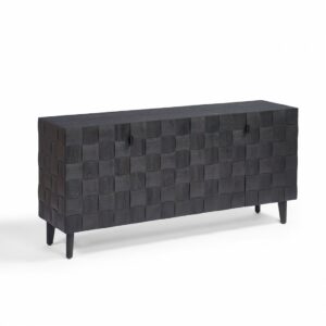 Aparador roble black brown puertas mosaico en relieve Aparador roble black brown puertas mosaico en relieve