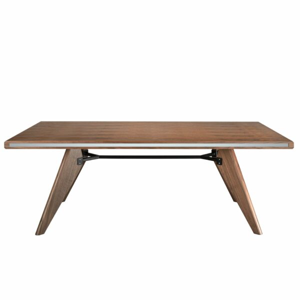 Mesa comedor rectangular nogal y nogal