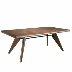 Mesa comedor rectangular nogal y nogal Mesa comedor rectangular nogal y nogal