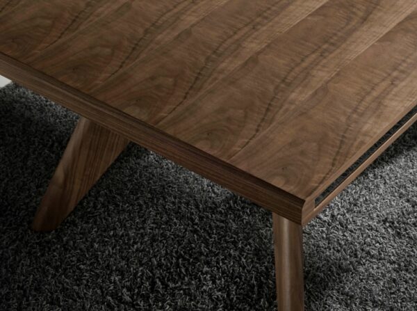 Mesa comedor rectangular nogal y nogal