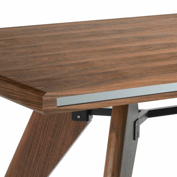 Mesa comedor rectangular nogal y nogal