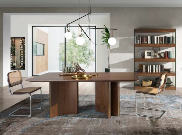 Mesa comedor rectangular nogal