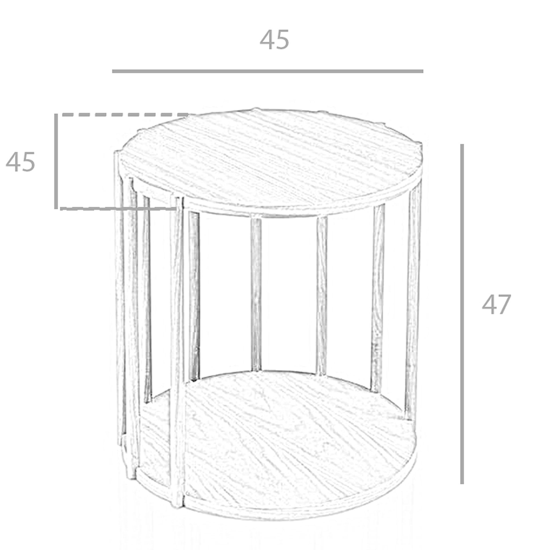 Mesa rincón redonda nogal Mesa rincón redonda nogal