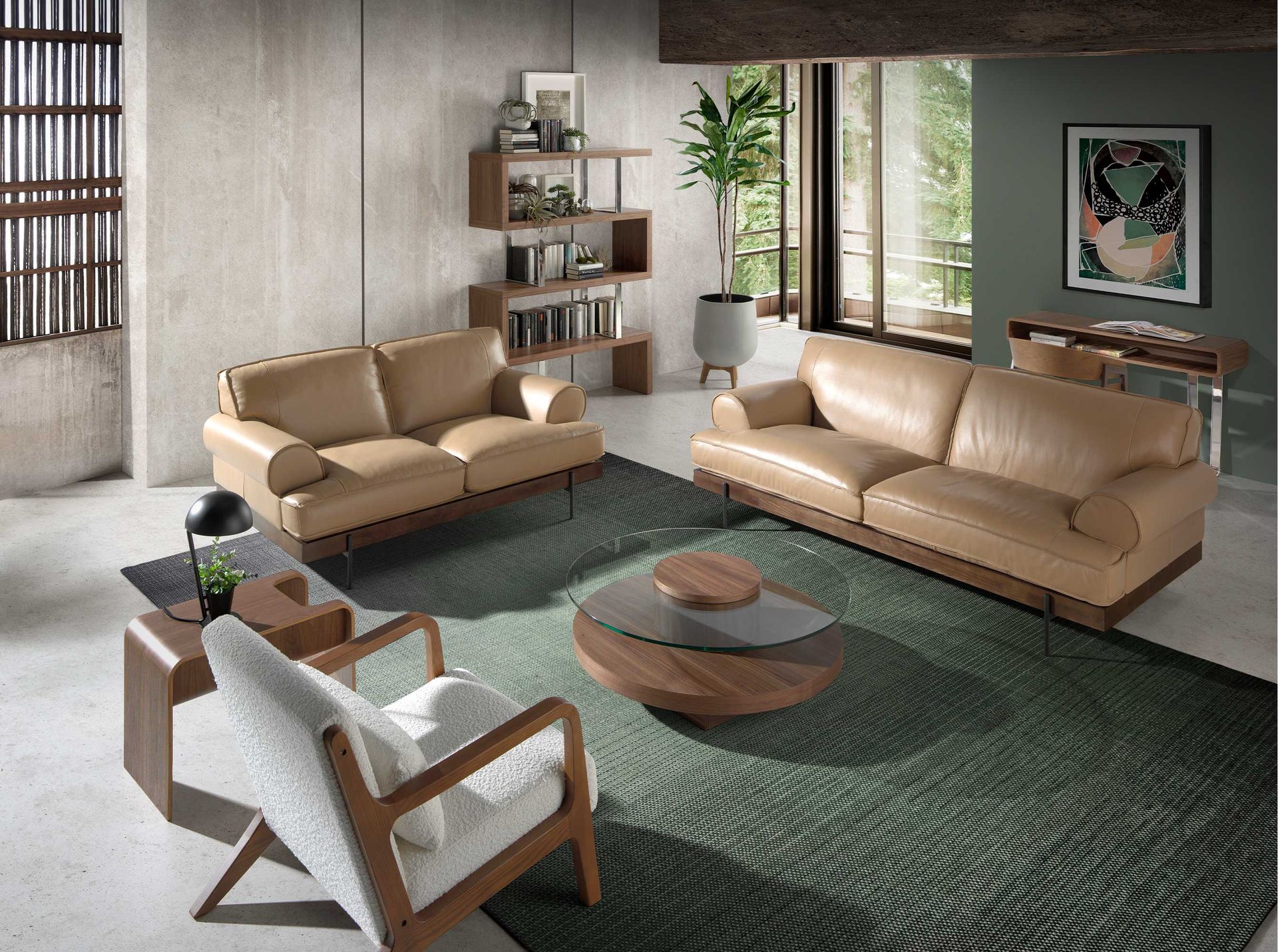 Mesa rincón rectangular nogal Mesa rincón rectangular nogal