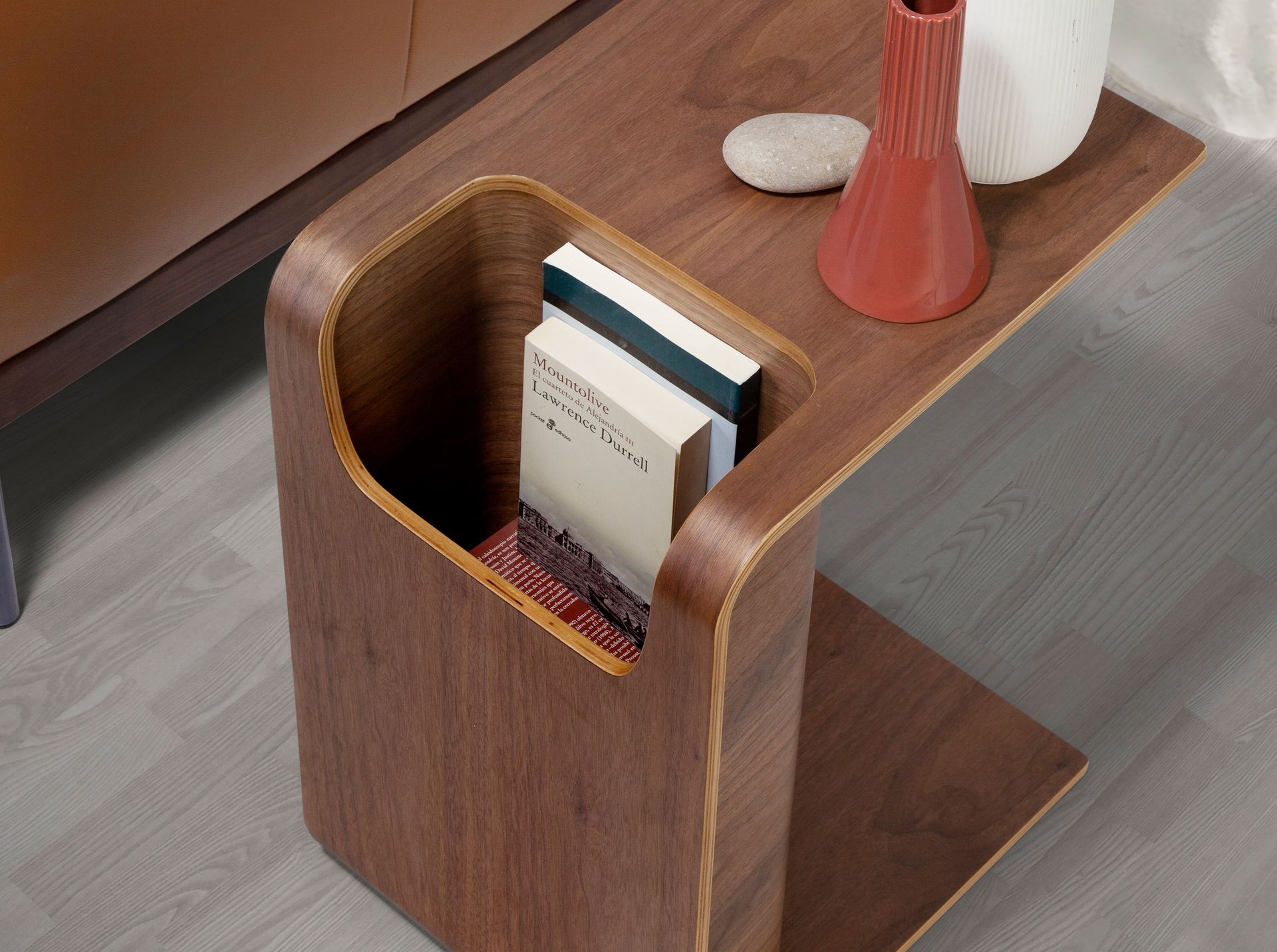 Mesa rincón rectangular nogal Mesa rincón rectangular nogal