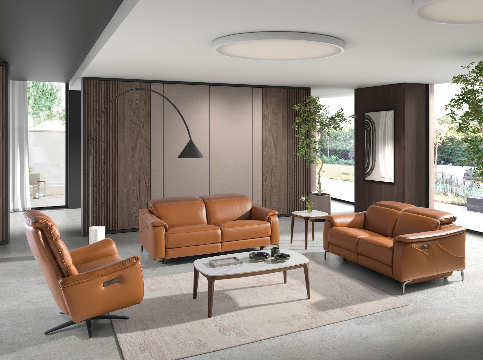 Mesa rincón cuadrada mármol porcelánico y nogal Mesa rincón cuadrada mármol porcelánico y nogal