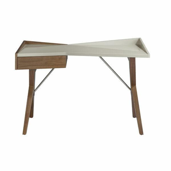 Escritorio nogal con tapa de madera gris