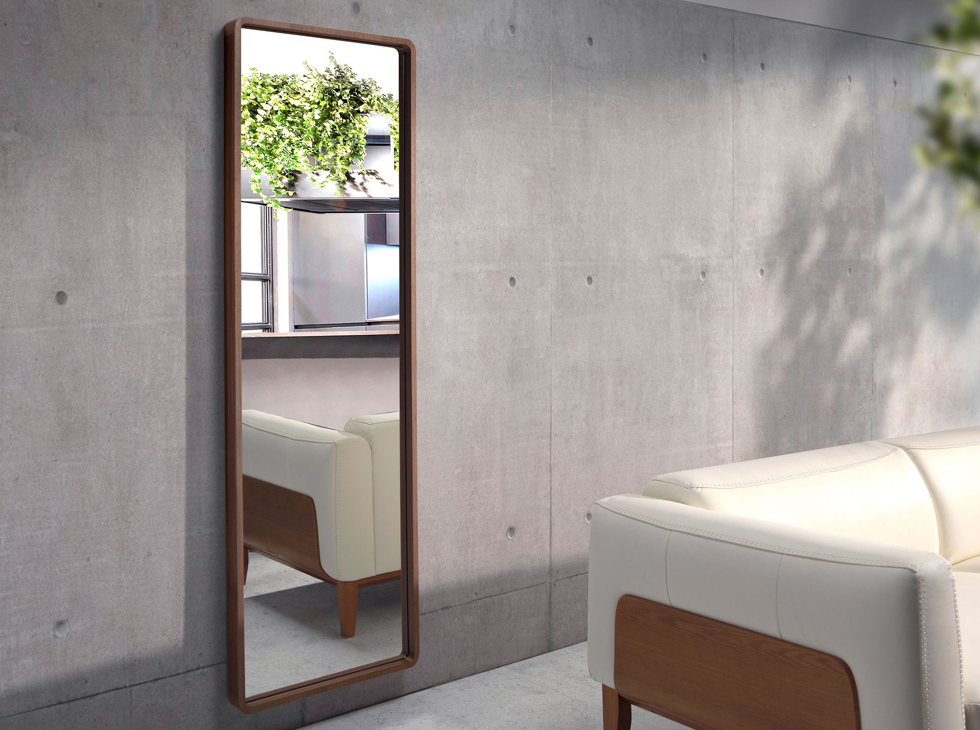 Espejo pared rectangular nogal Espejo pared rectangular nogal