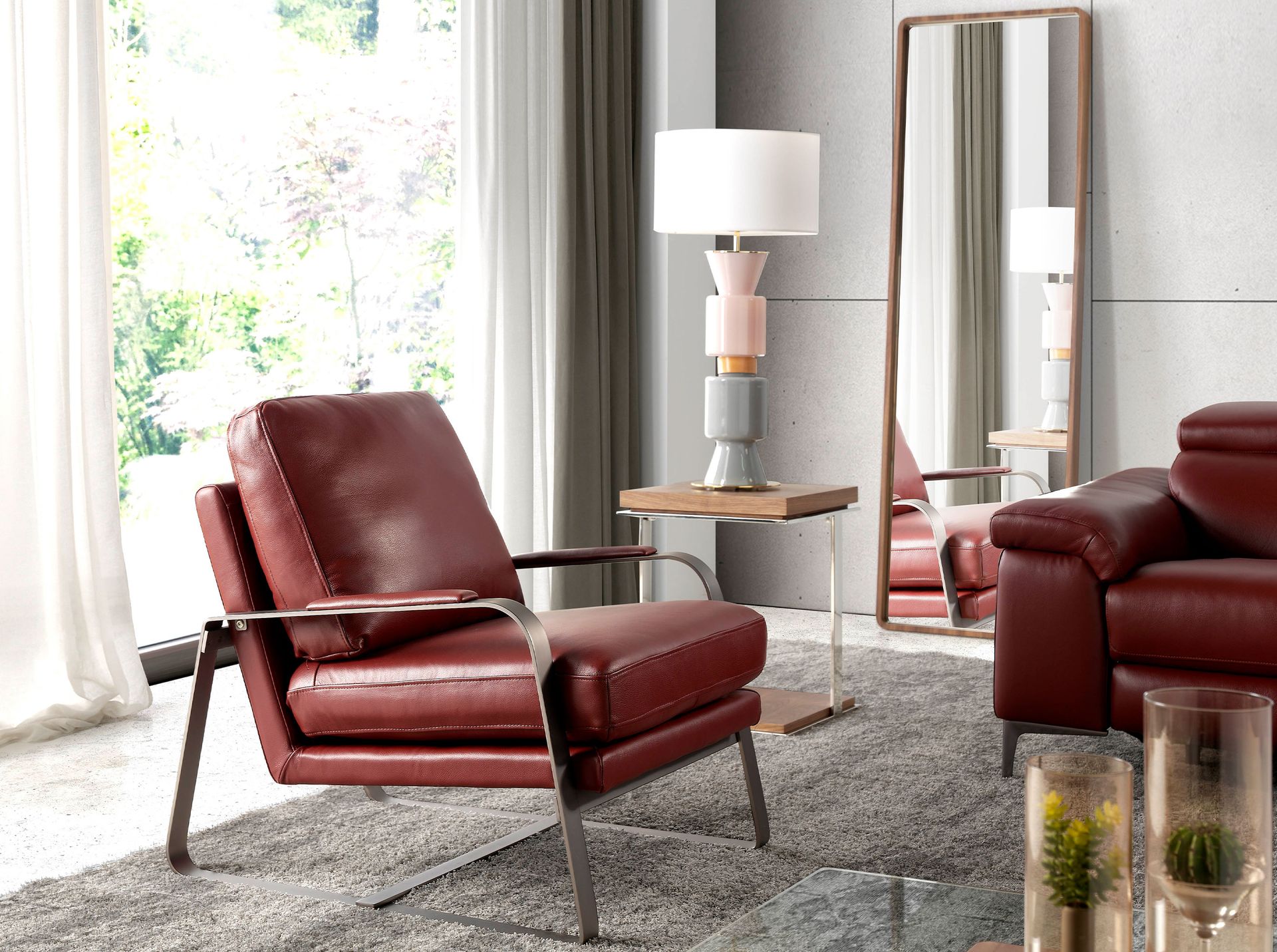 Espejo pared rectangular nogal Espejo pared rectangular nogal