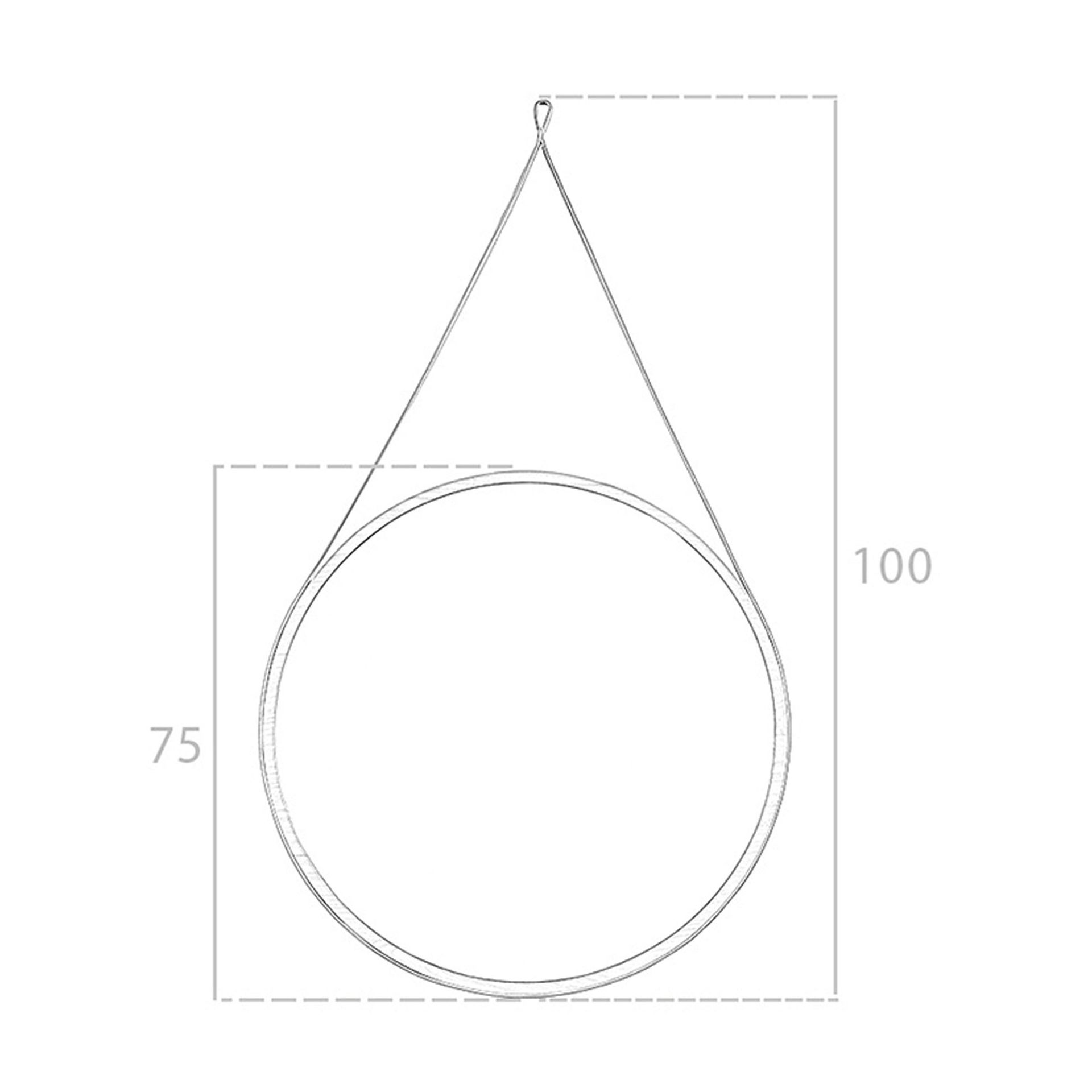 Espejo pared redondo nogal Espejo pared redondo nogal