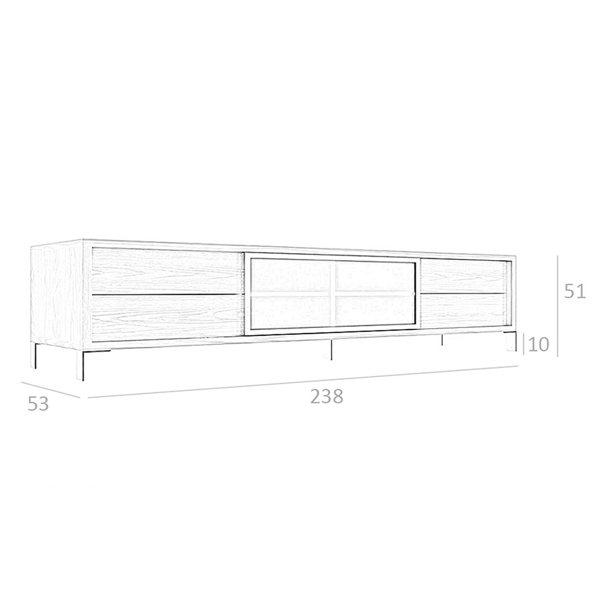 Mueble TV nogal y acero cromado Mueble TV nogal y acero cromado
