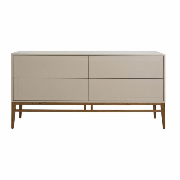 Aparador madera beige y nogal