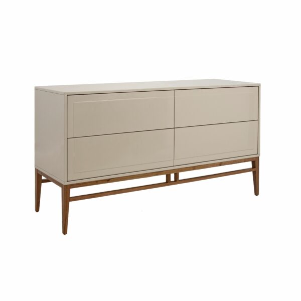 Aparador madera beige y nogal