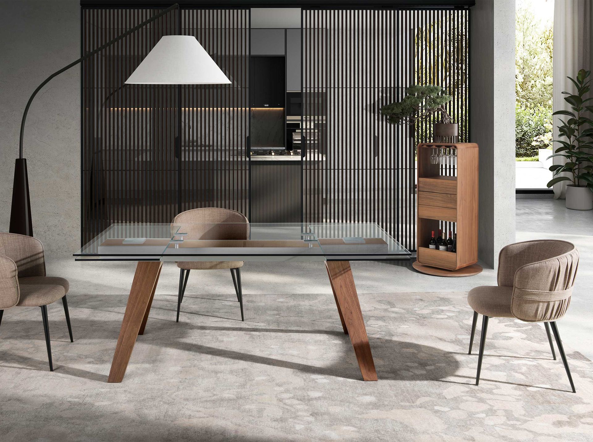 Mueble bar giratorio nogal Mueble bar giratorio nogal