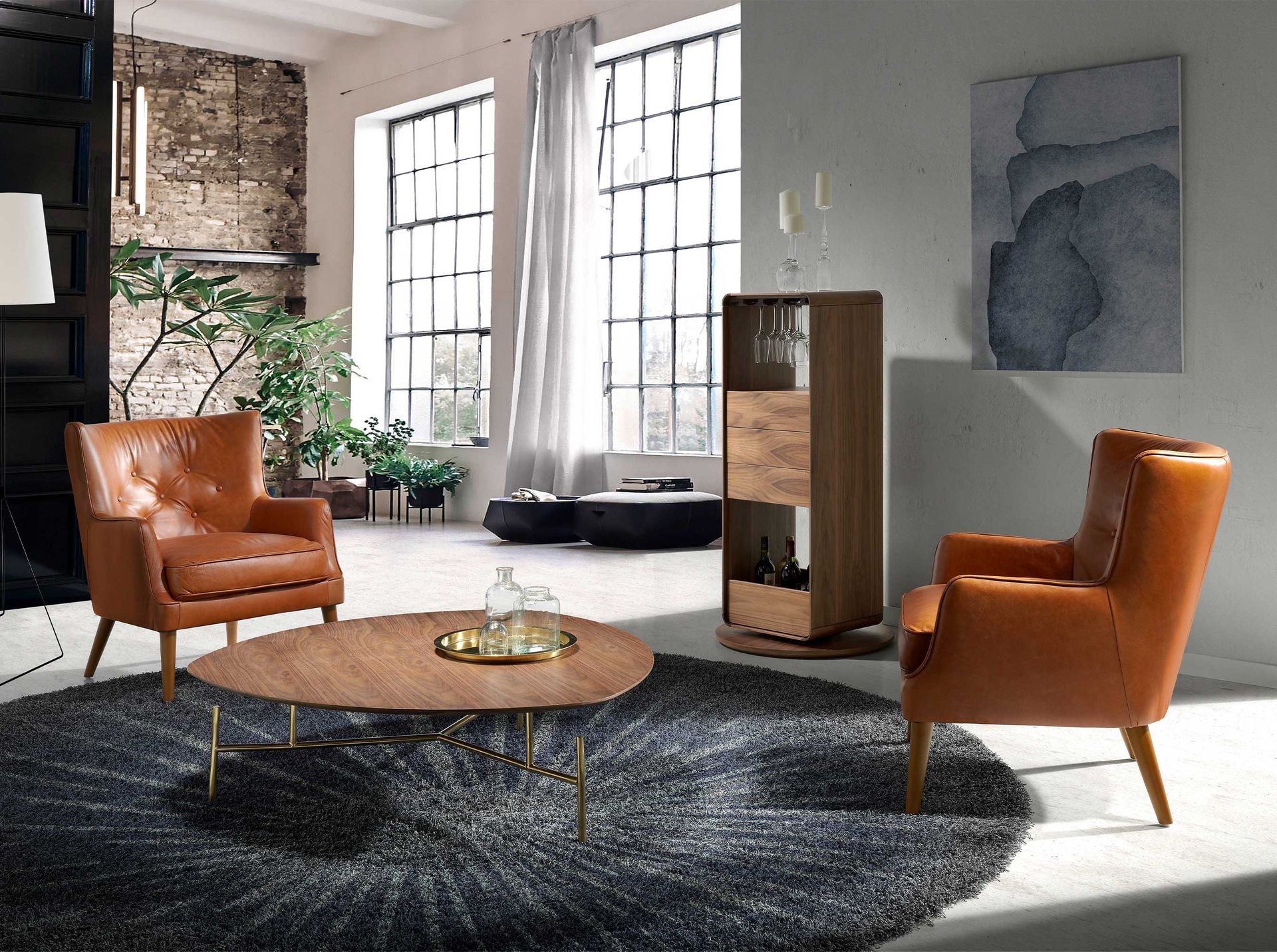Mueble bar giratorio nogal Mueble bar giratorio nogal