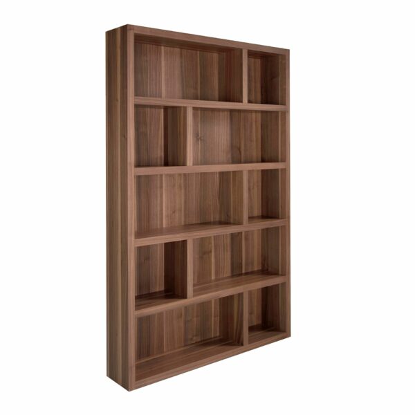 Estantería de madera nogal
